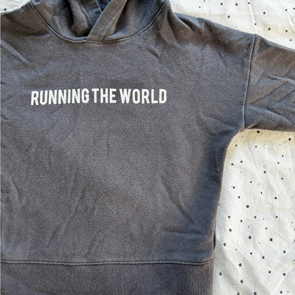Cotton On Charcoal Kids Hoodie - Running The World